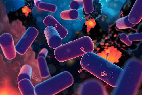 A digital representation illustrating how LUCA was already under attack from viruses even at 4.2 billion years ago A digital representation illustrating how LUCA was already under attack from viruses even at 4.2 billion years ago