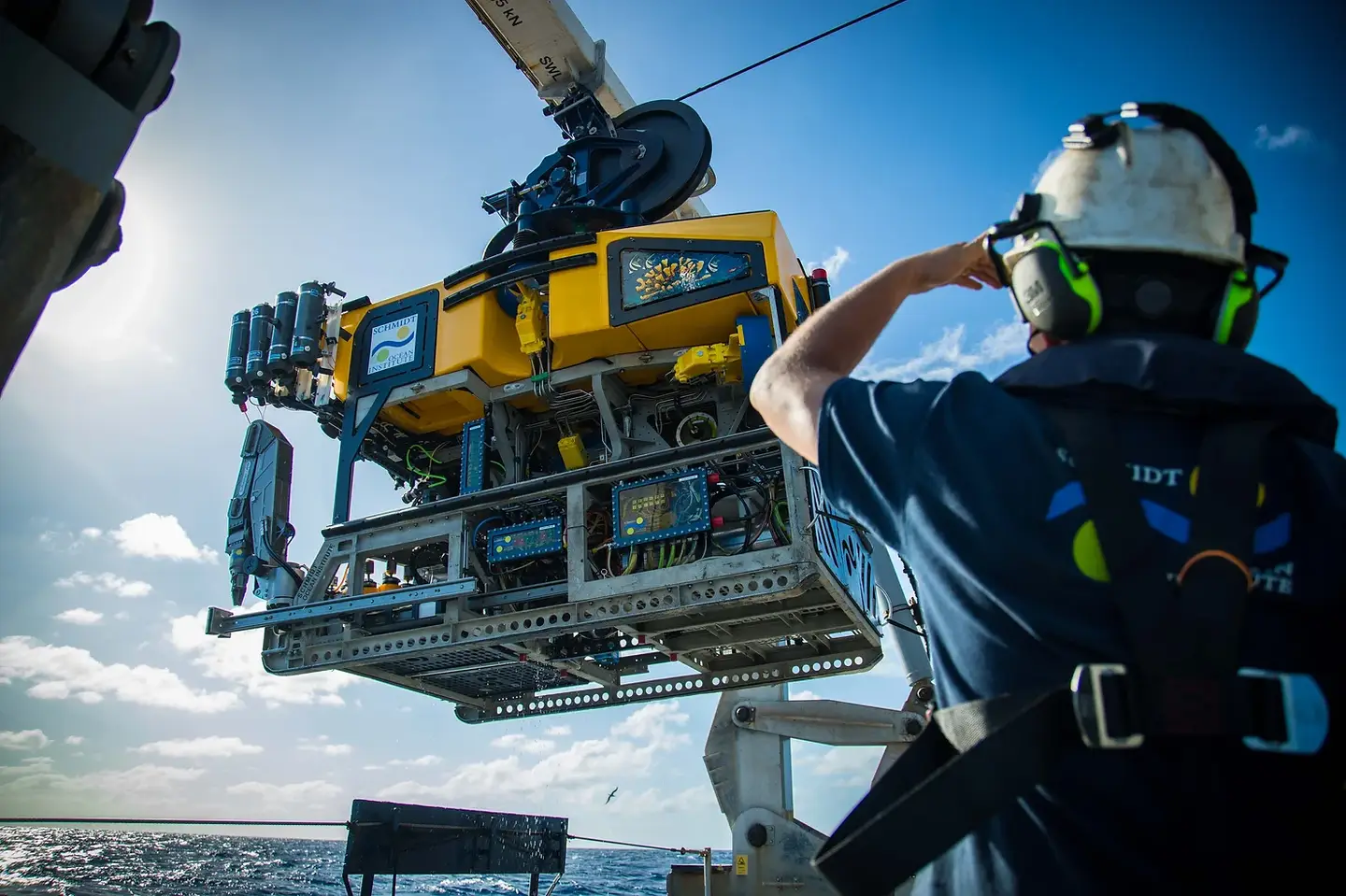 SOI's underwater robot named SuBastian being deployed.