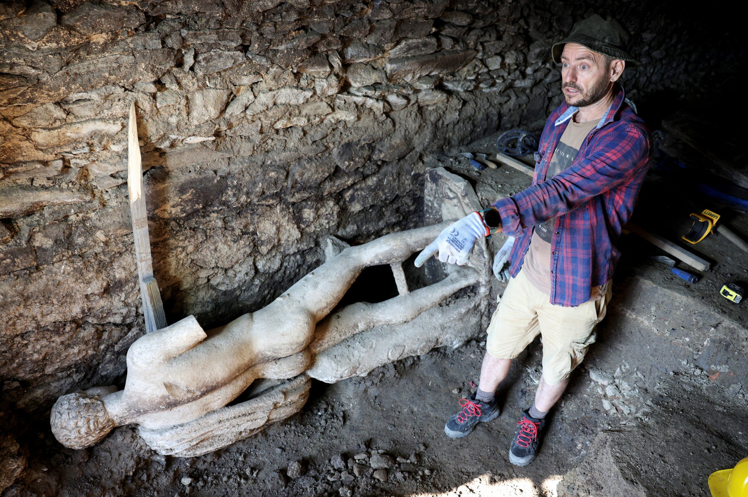 Bulgarian archaeologists stumbled upon unexpected treasure this week during a dig in an ancient Roman sewer