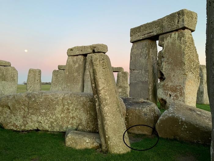 The Altar Stone at Stonehenge.