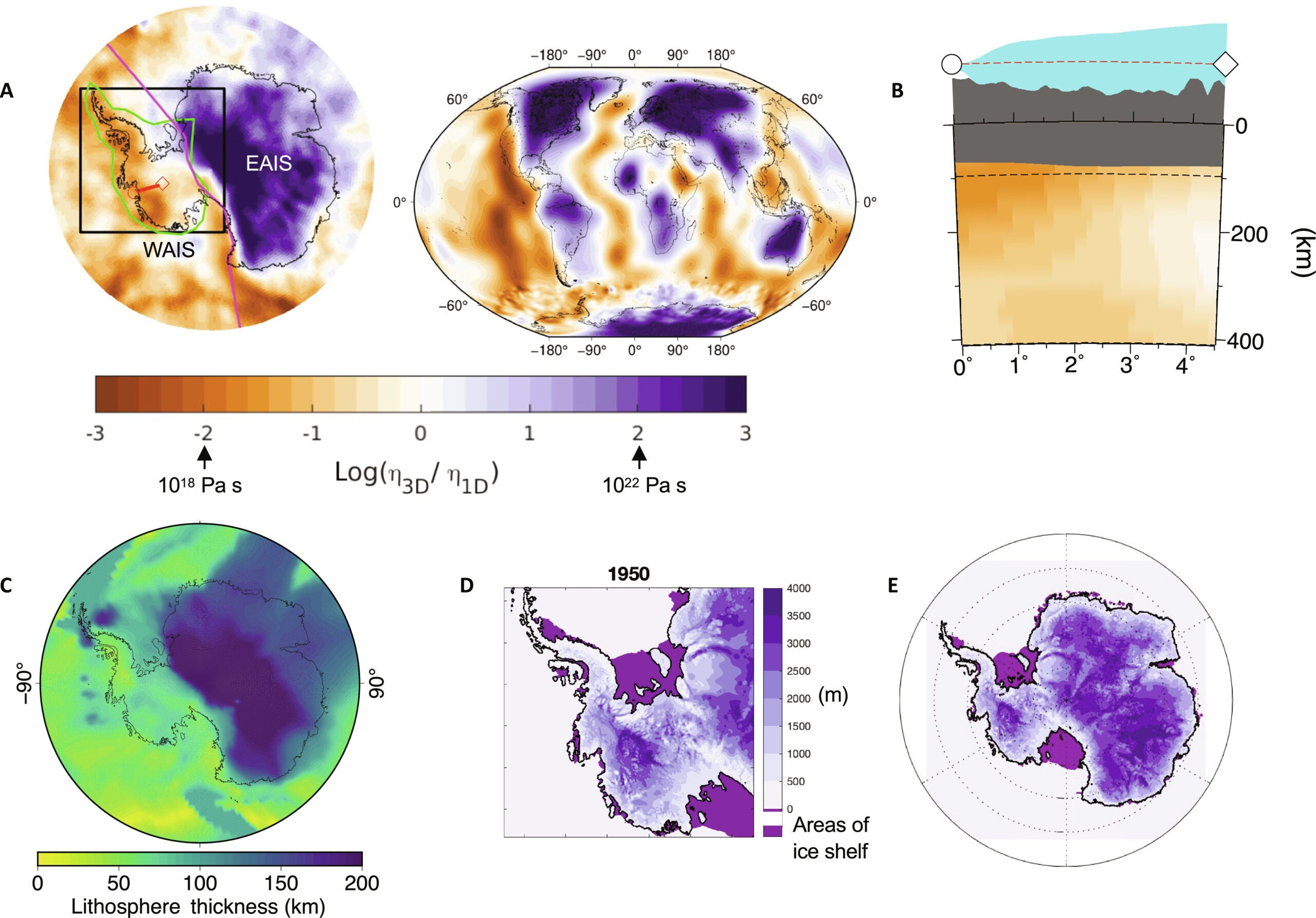  3D Earth structure beneath the AIS.