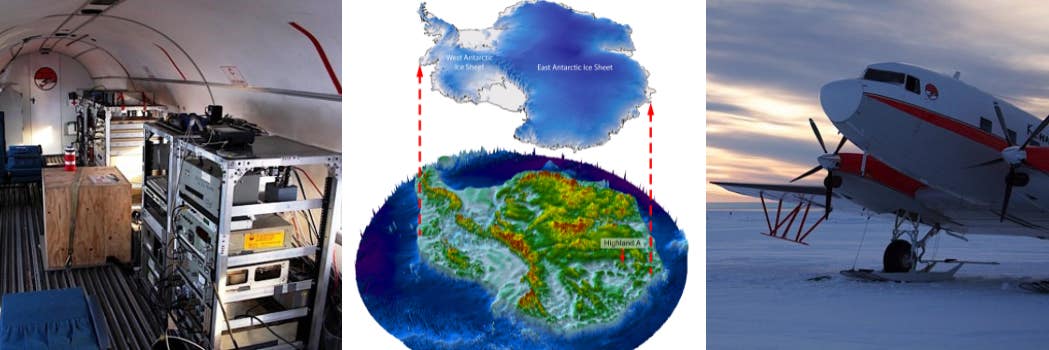 The research team have mapped out hidden mountain ranges, canyon systems and lakes beneath the ice in Antarctica. 