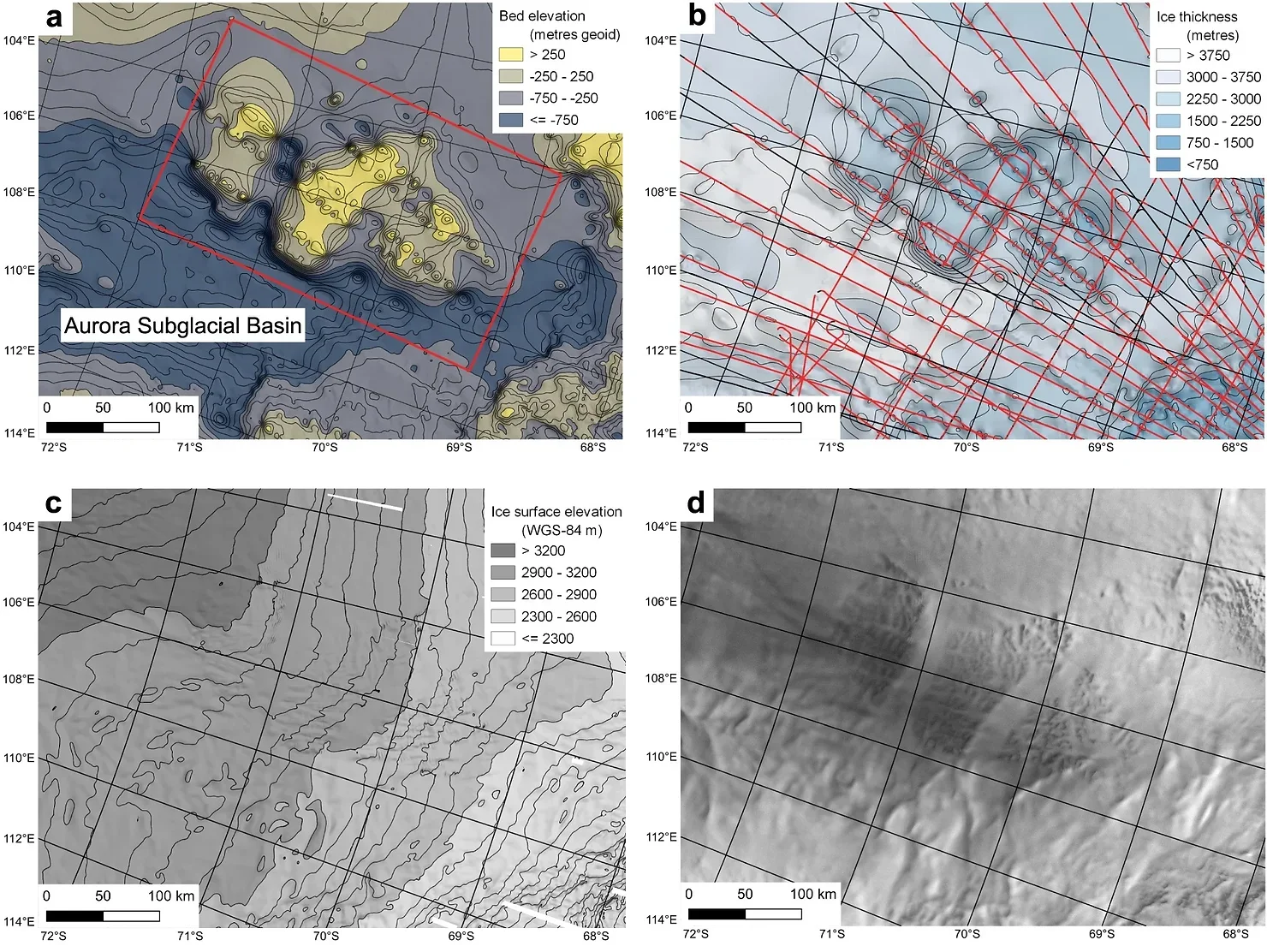 Characteristics of the subglacial highlands and troughs of ‘Highland A’.