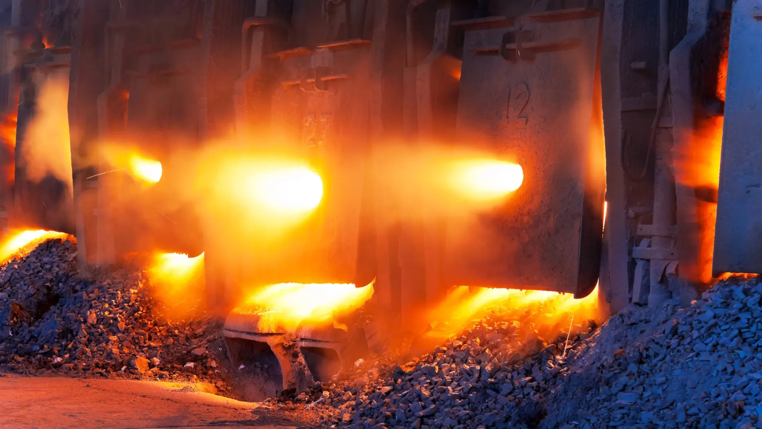 The heat can be released as needed by passing air through channels in stacks of “firebricks". 