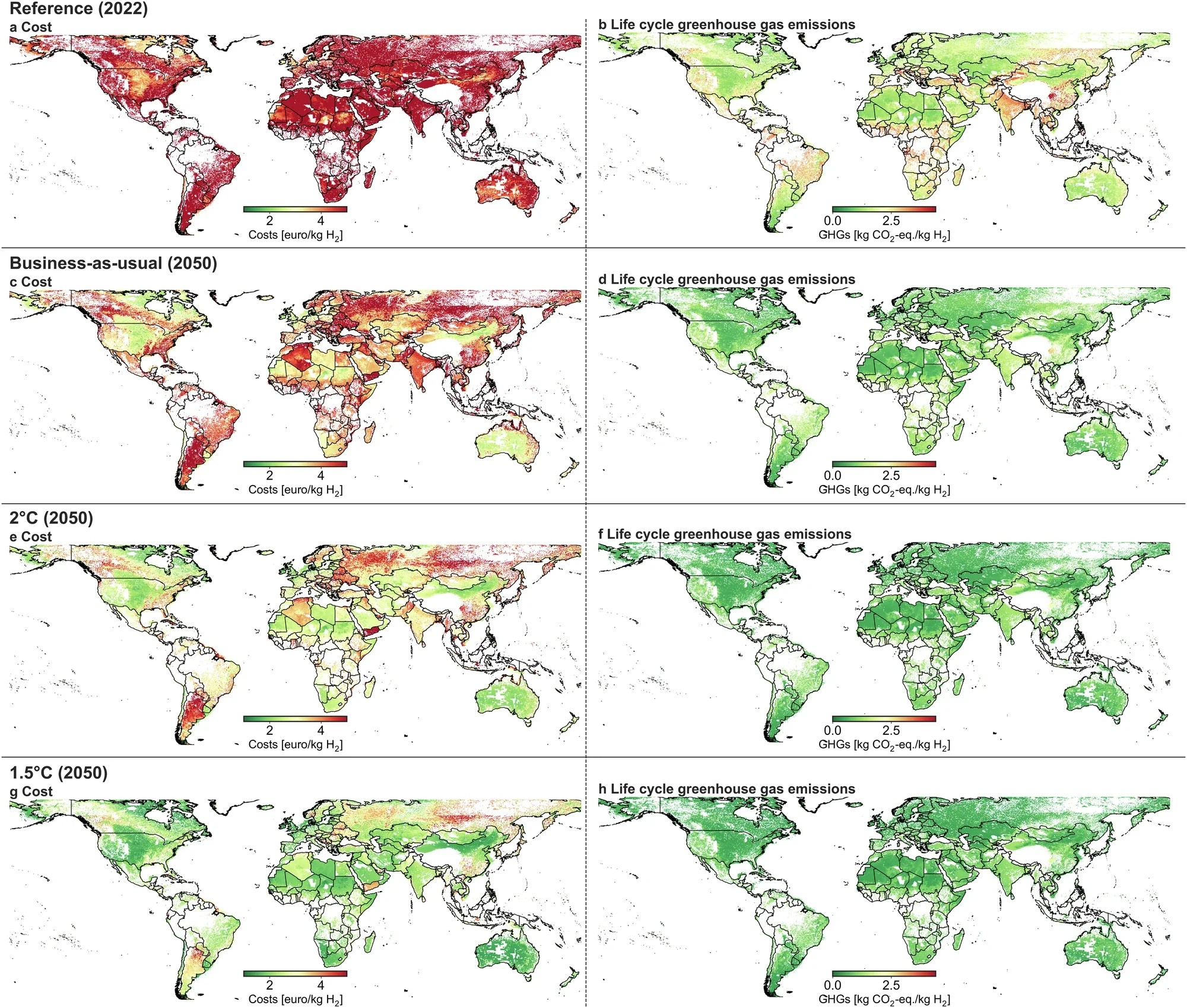 Cost and GHG emissions are highly location-specific and influenced by socio-economic development pathways.