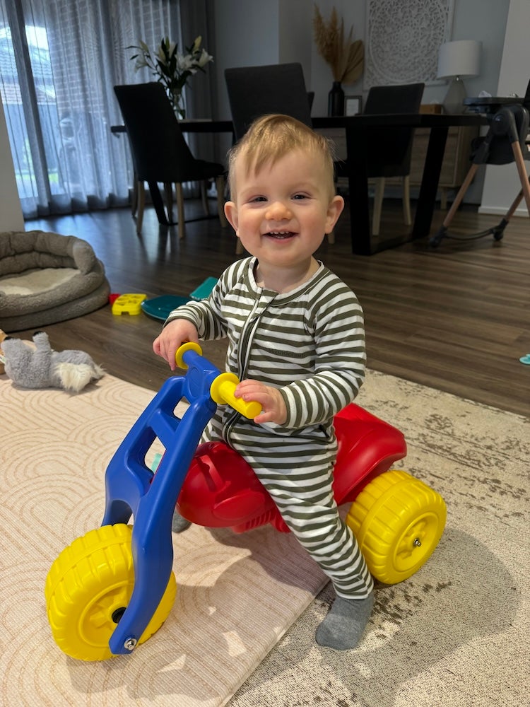 Hunter, nine months, has been enrolled in the ADAPT OIT Program.