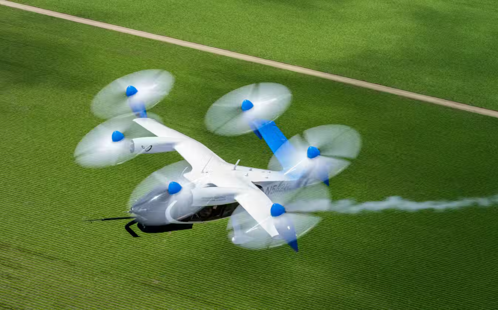 The company recently transformed one of its electric prototypes into a hydrogen-electric model, completing a 523-mile flight with vertical takeoff and landing.