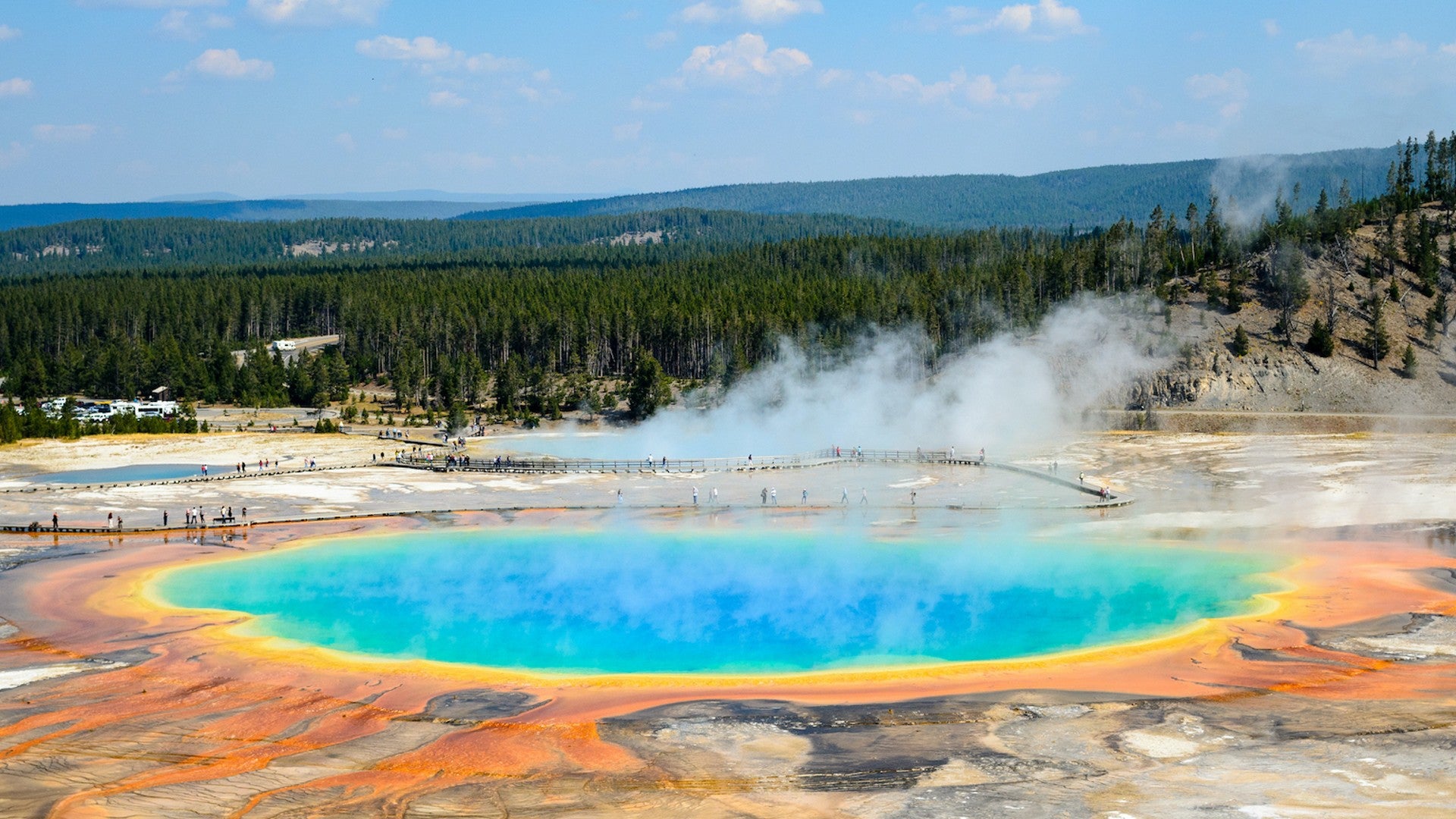 A hydrothermal feature at Yellowstone National Park. 