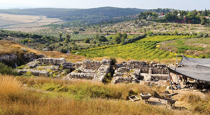 Remains of the ancient city of Gezer. 