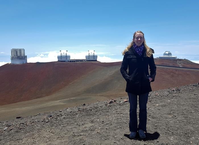 Dr. Nikole (Nikki) Nielsen visiting Keck in Hawaii.