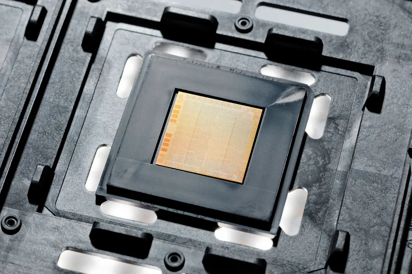 Quantum computing chip. Kais and his team discovered how to use qubits—the fundamental components of quantum computing—to store this teleported energy effectively.