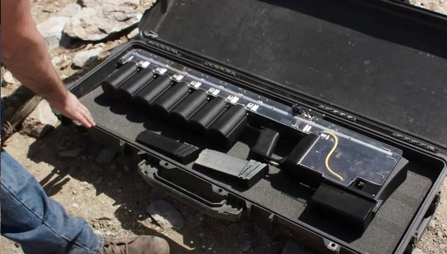 The Arcflash GR-1 Anvil in travel case. 