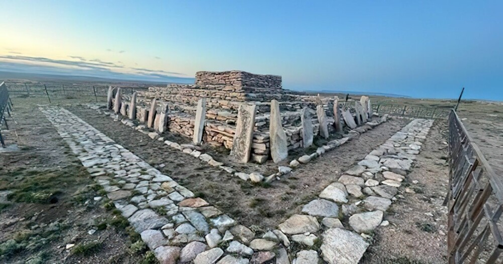 This grand structure measures approximately 65 feet by 98 feet and rises to a height of about 5 feet at its apex.