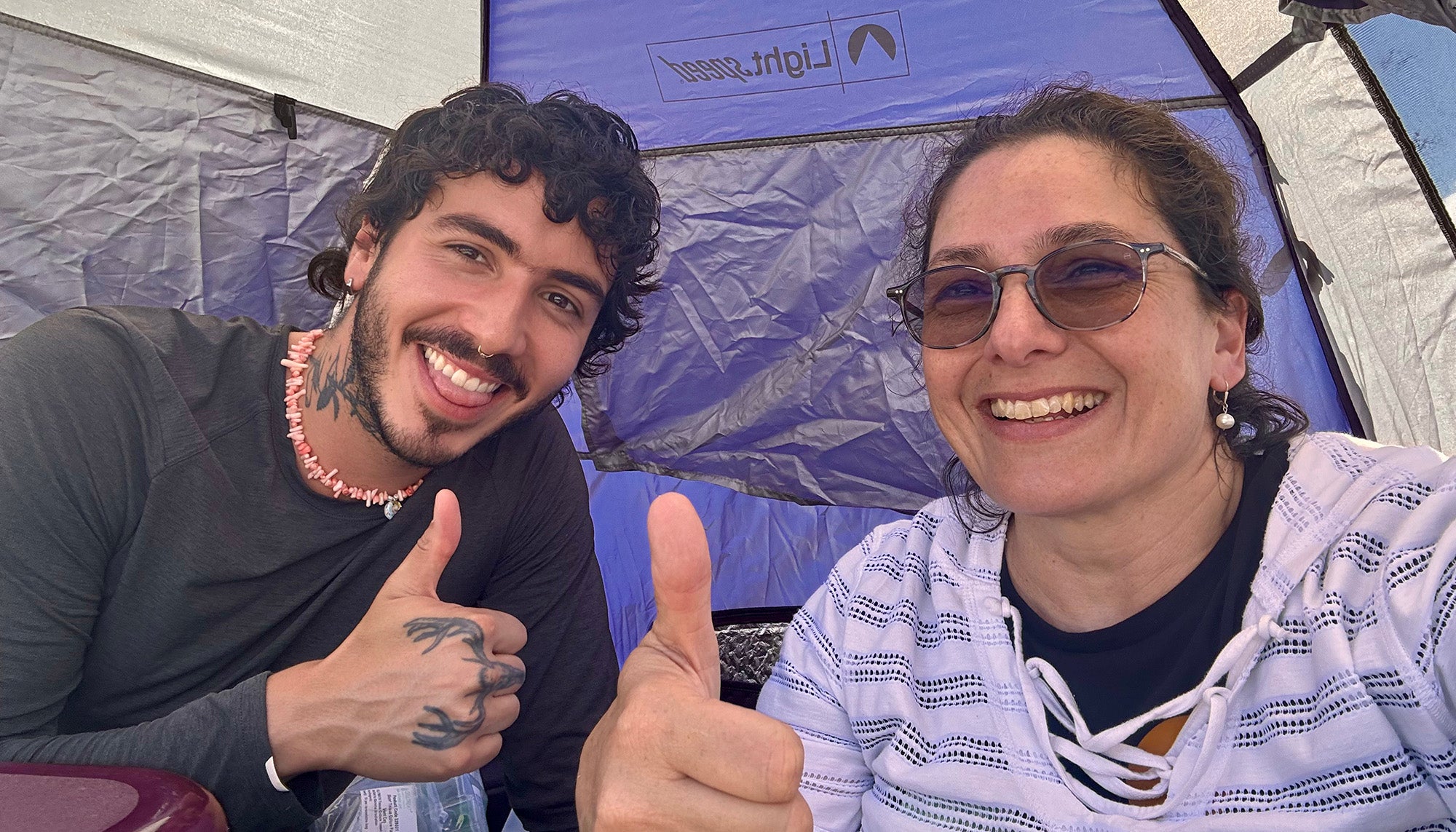 Nicole King and Josean Reyes-Rivera were doing field work near Mono Lake to collect choanoflagellates when they heard that their paper had been accepted by mBio. 