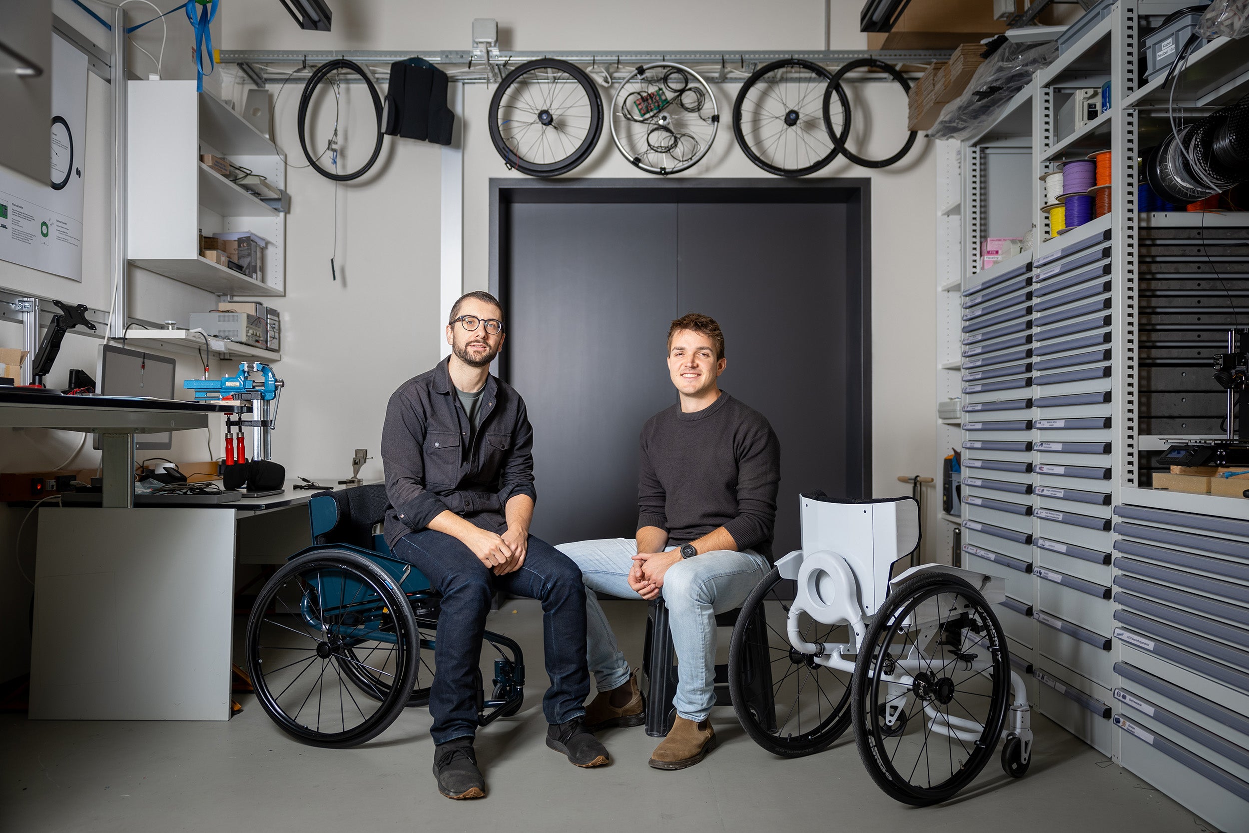 Reto Togni (left) and Stefan Villiger in their ETH Zurich workshop.