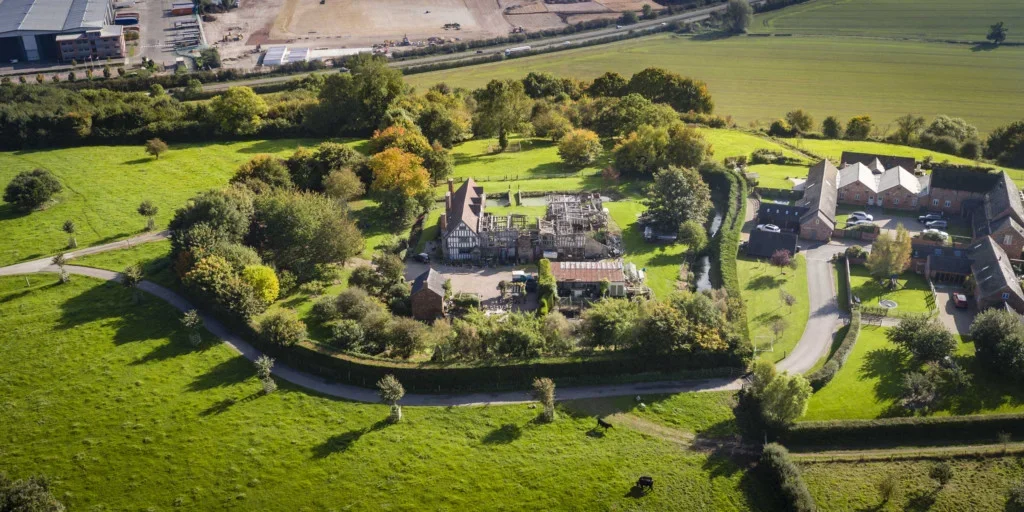 Sinai Park House on its commanding hilltop site in Burton upon Trent -