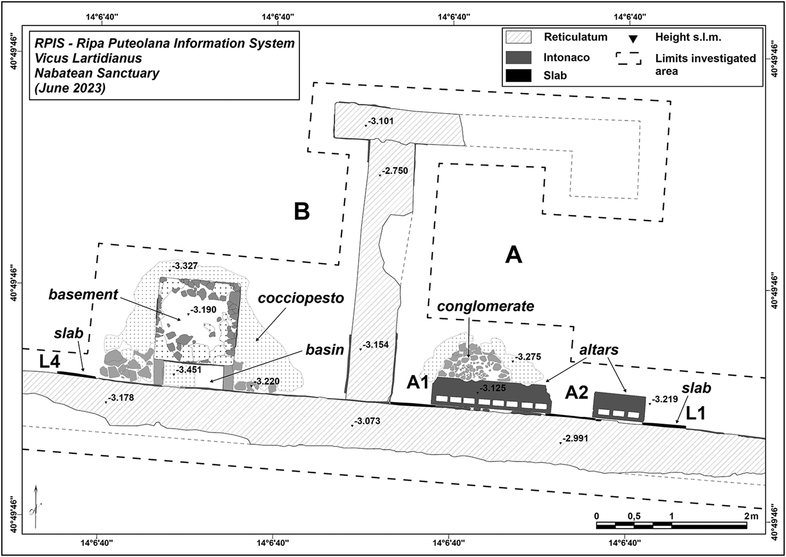 Plan of the Nabataean temple excavated to date