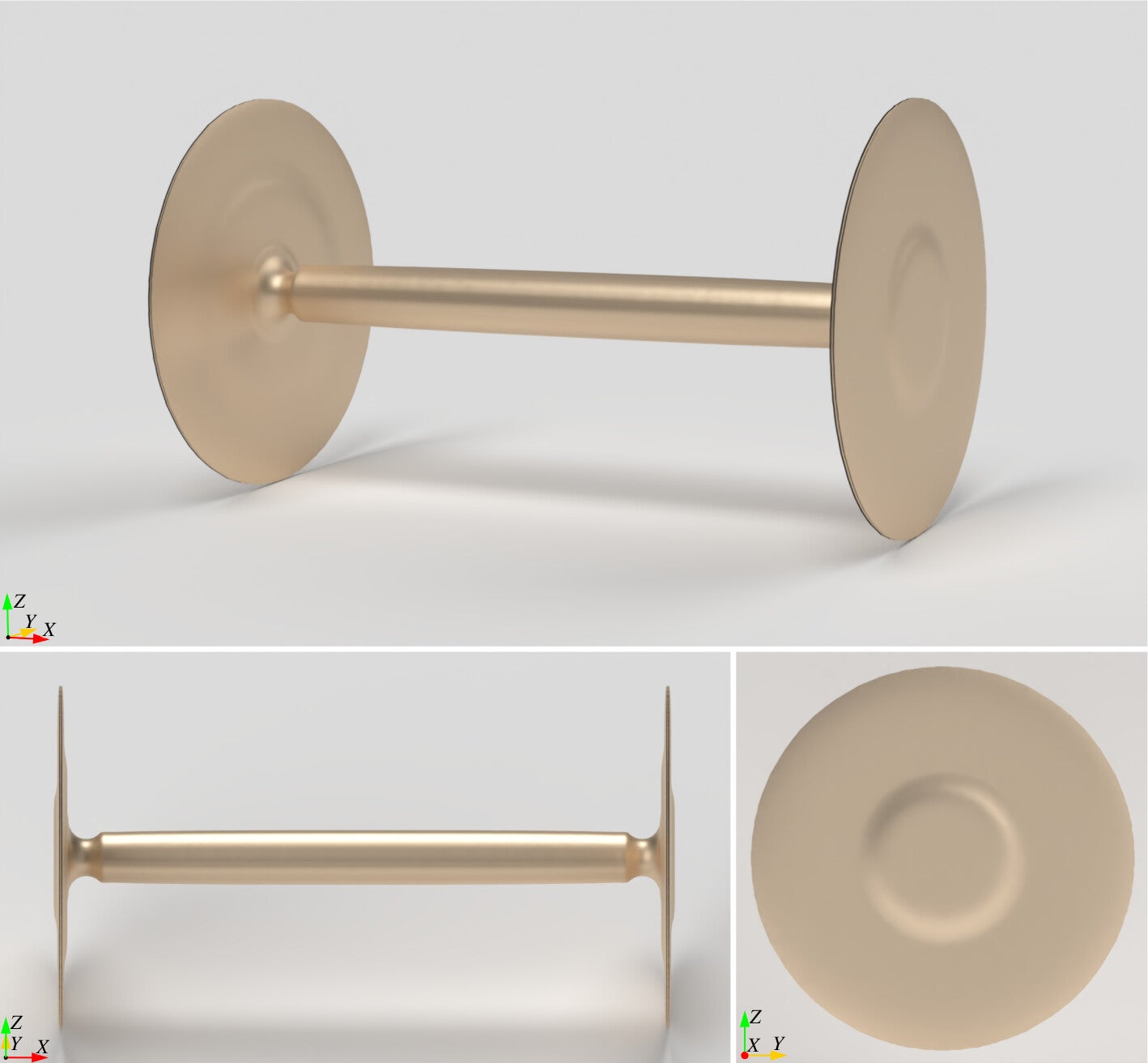  Geometry of the computationally generated wheelset structure.