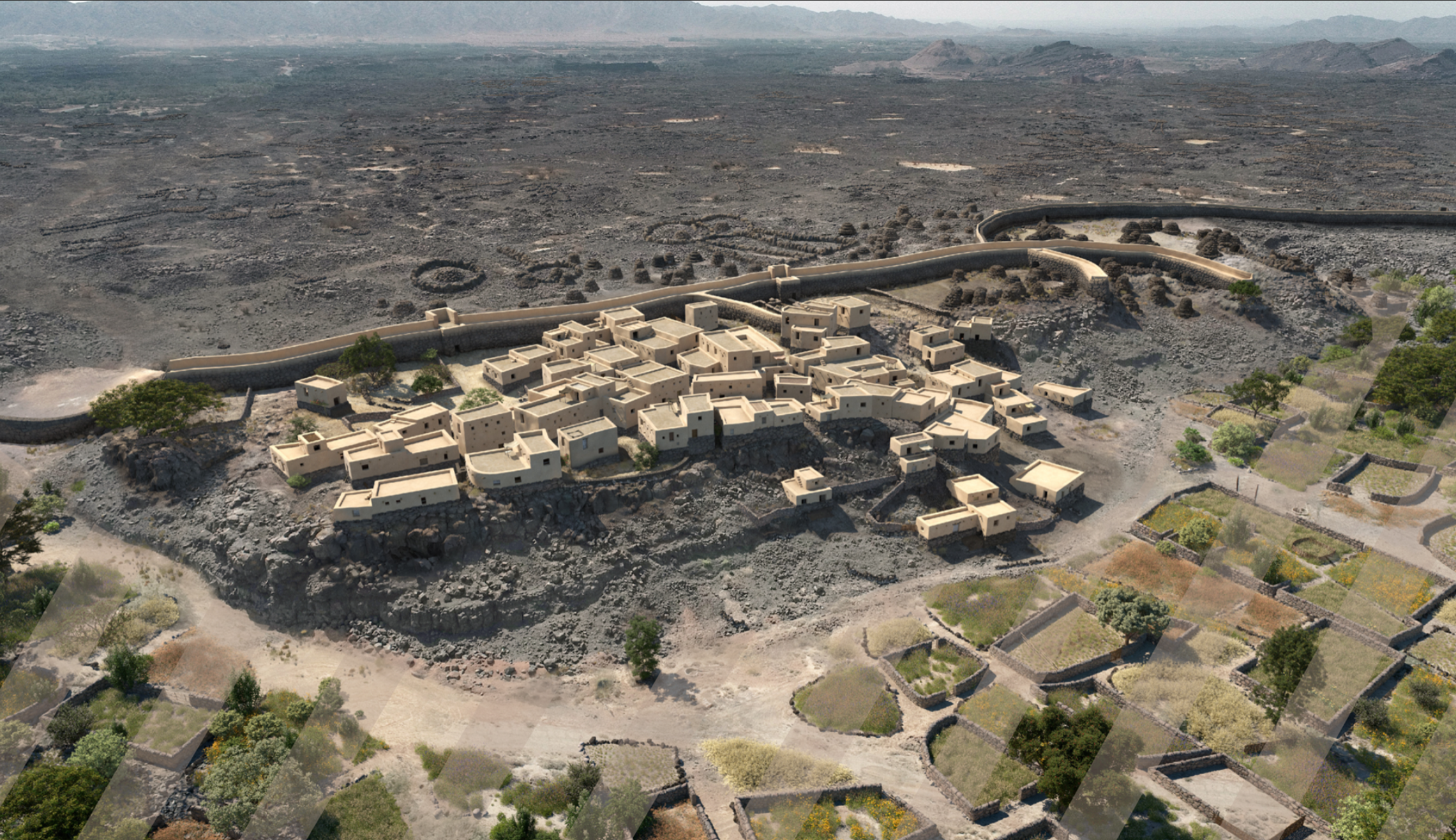 3D virtual reconstruction of the Bronze Age site of al-Natah.