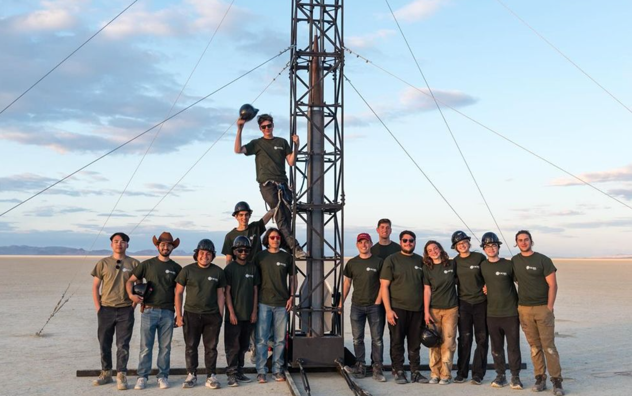 USC Rocket Propulsion Lab team members prior to the launch.