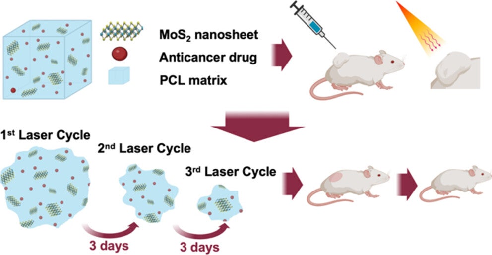 Study Abstract. A light-activatable microparticle system was developed for localized, pulsatile delivery of anticancer drugs with simultaneous thermal ablation by applying controlled ON–OFF thermal cycles using near-infrared laser irradiation 