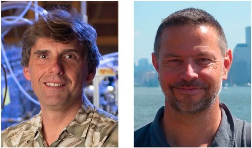Sergey Nizkorodov, UCI professor of Chemistry (left), and atmospheric chemist Christian George of the National Center for Scientific Research at the University of Lyon, France, led a project to derive a new understanding of how hydroxide molecules help clear the atmosphere of human-emitted pollutants and greenhouse gases. 