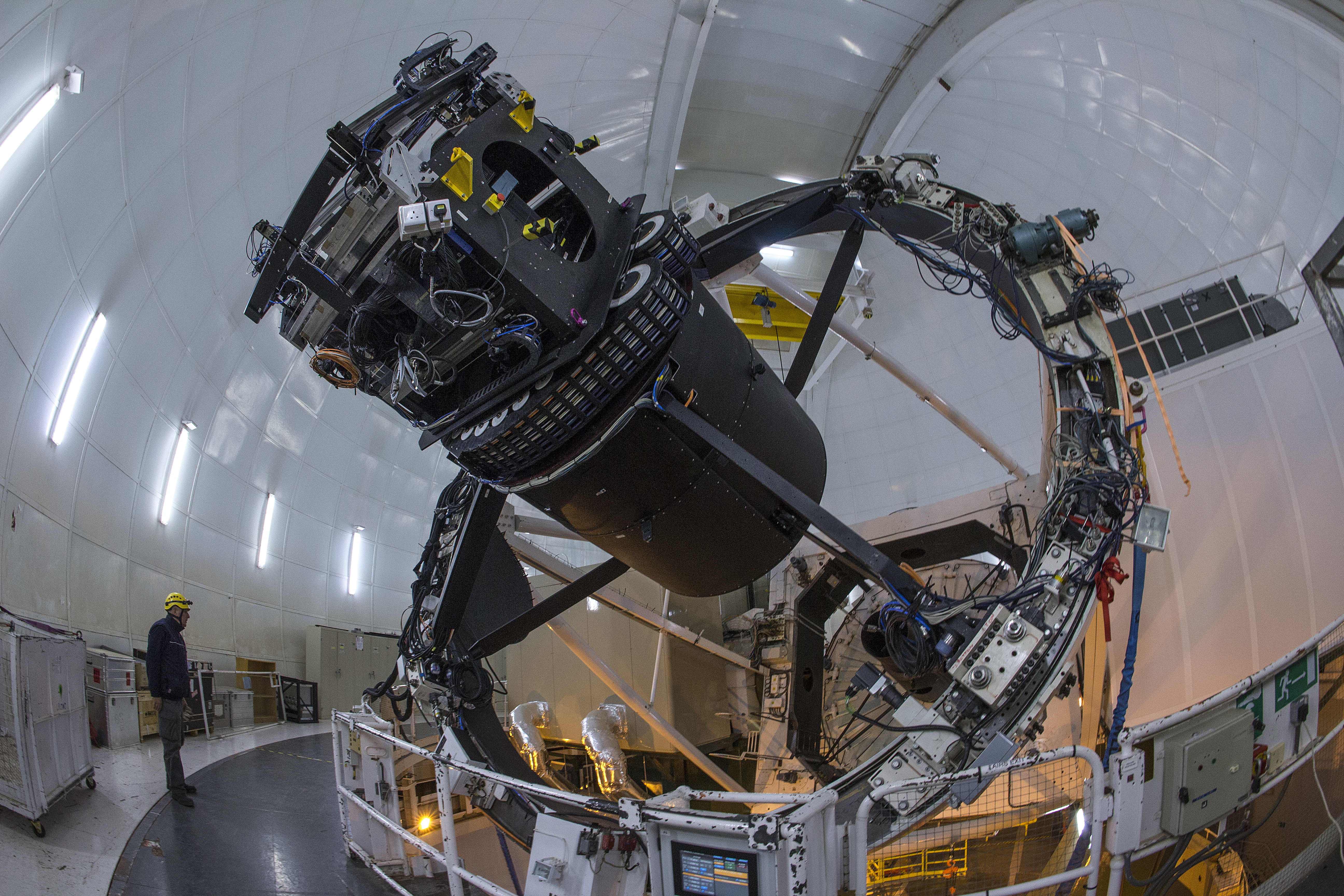 WEAVE, the state-of-the-art spectrograph connected to the William Herschel Telescope. 