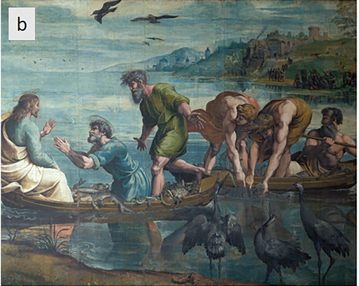 Painting of Raphael (Created (c.1515–c.1516) illustrating the biblical ’Miraculous Draft of Fishes'
