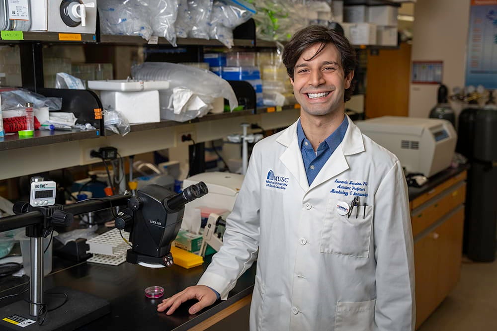 Leo Ferreira, Ph.D., a researcher at MUSC Hollings Cancer Center, focuses on regulatory T-cells, or Tregs.