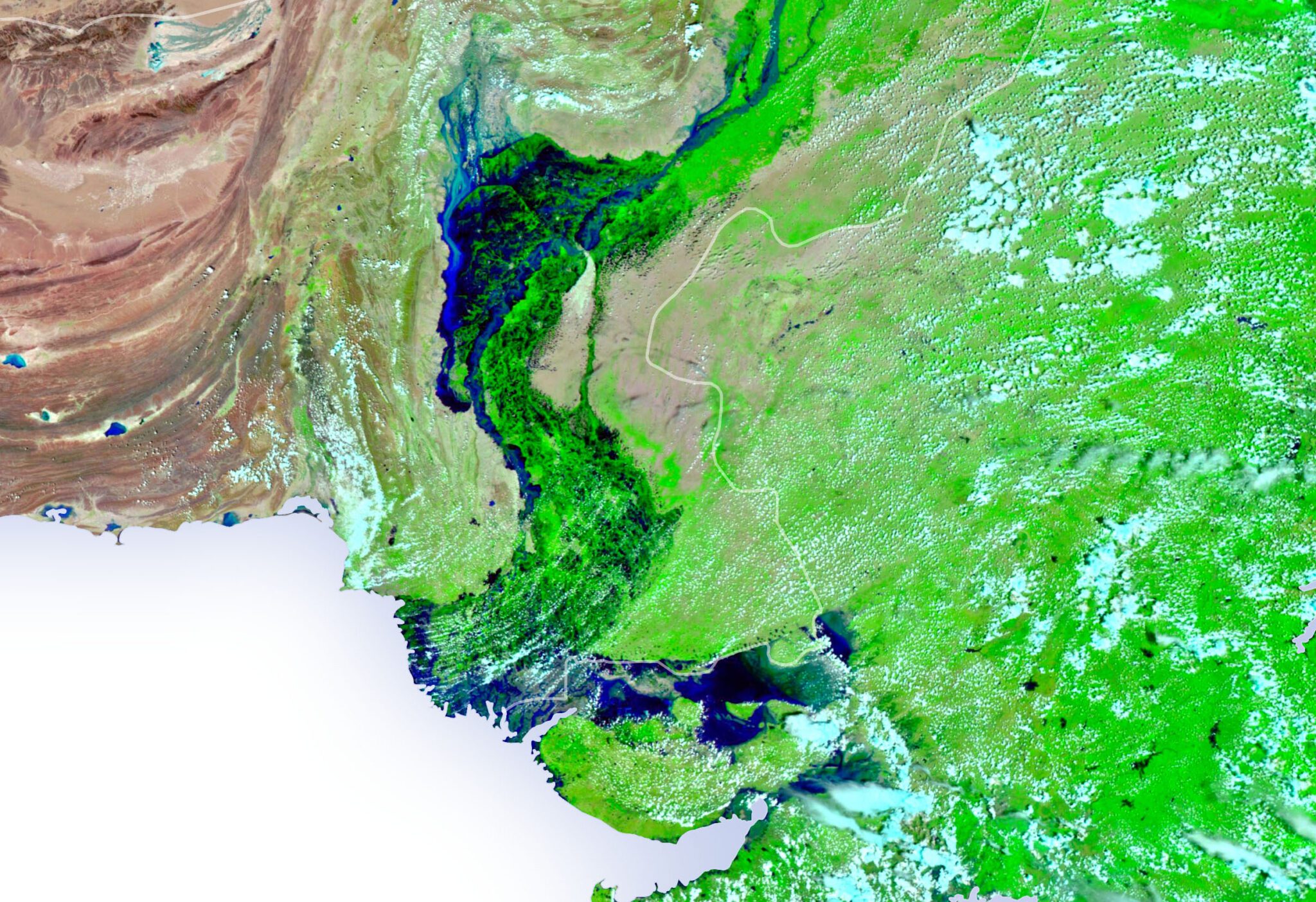 The Indus River overwhelmed large parts of Pakistan during devastating 2022 floods.