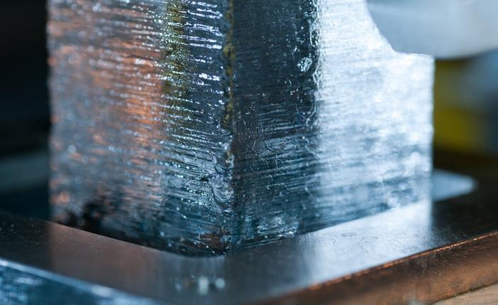Ice sample on the melter during continuous ice core chemical analyses at the Desert Research Institute