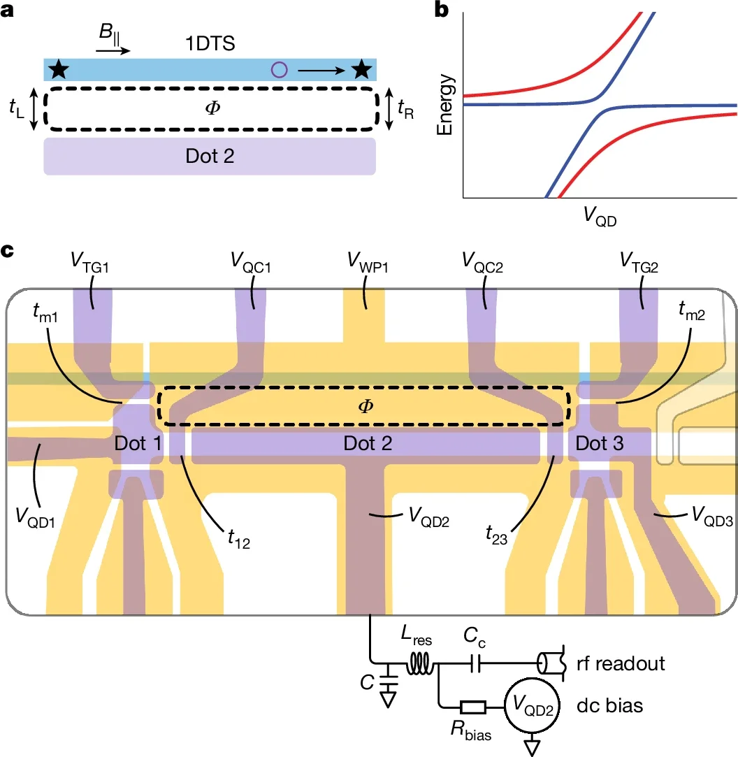 Device design for interferometric fermion parity measurement.