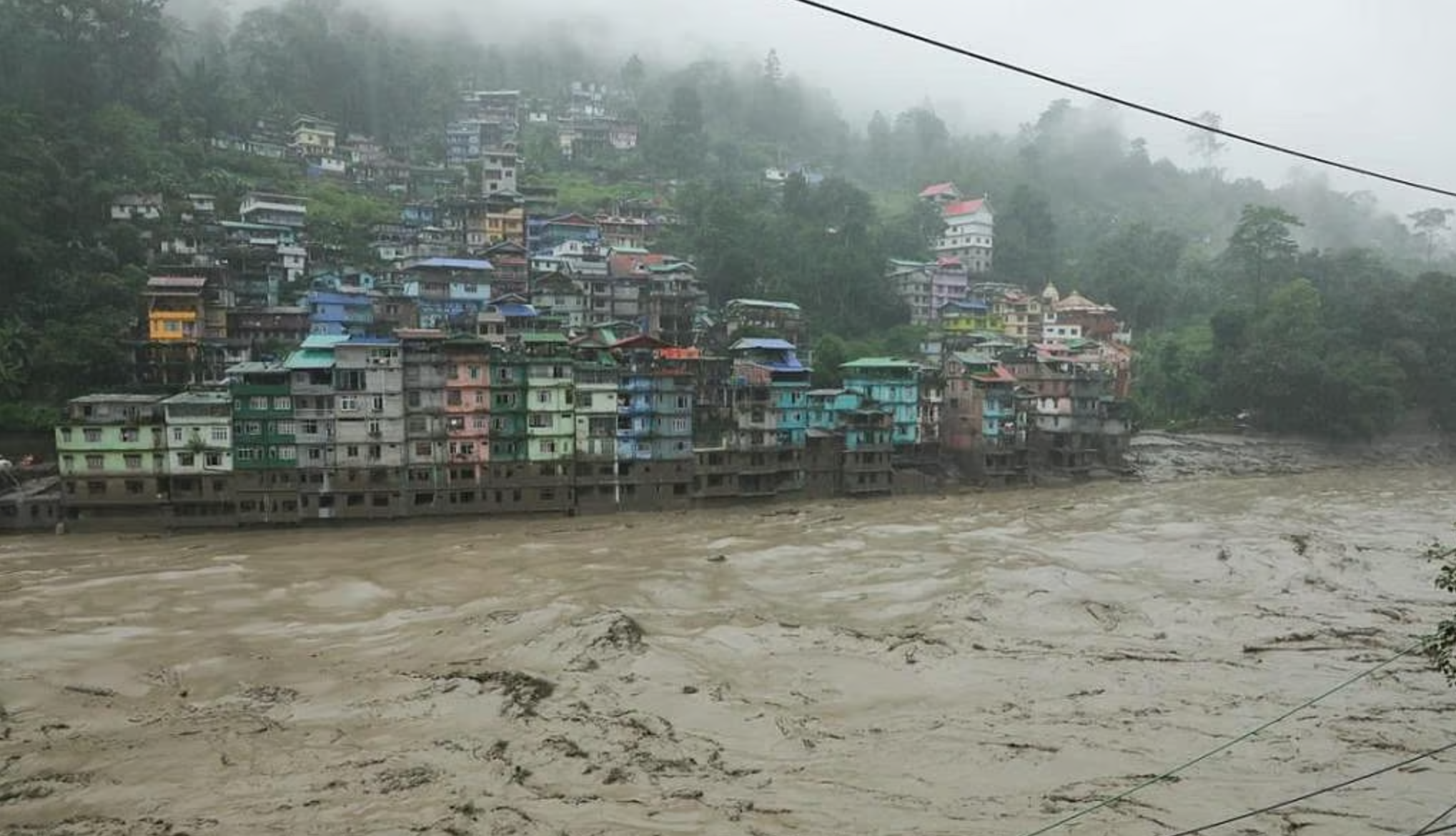 The destruction reached hundreds of kilometers along the Teesta River, submerging homes, farmlands, and roads. 