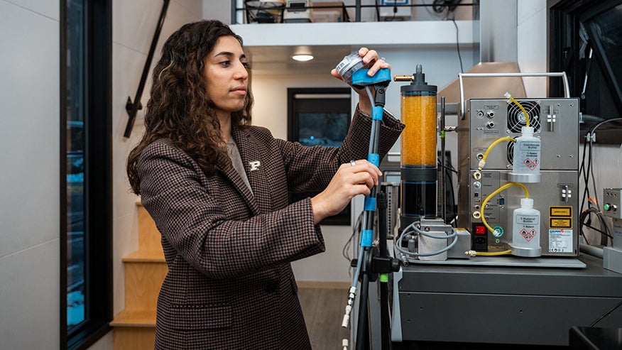 Purdue assistant professor Nusrat Jung designed the tiny house lab to fill gaps in scientific understanding of indoor air quality. 