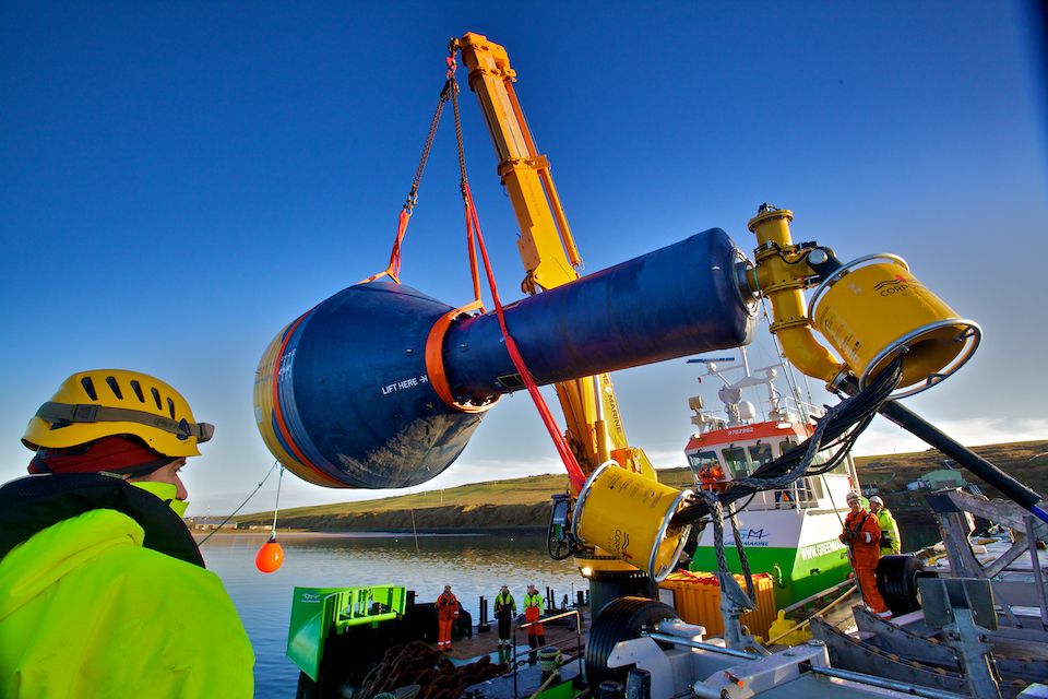 CorPower’s C3 wave energy device being deployed. 