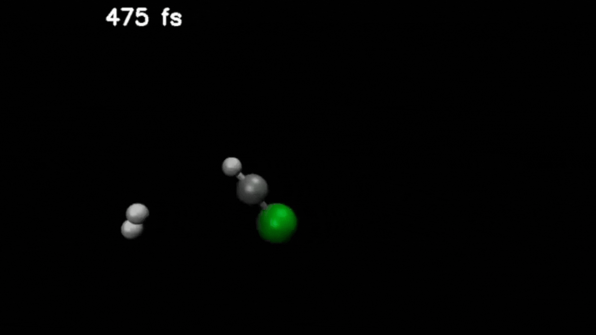 After double ionization in compounds like this methyl chloride, an H₂ is ejected and begins to roam about the molecule, eventually plucking out an additional hydrogen to become H₃⁺.