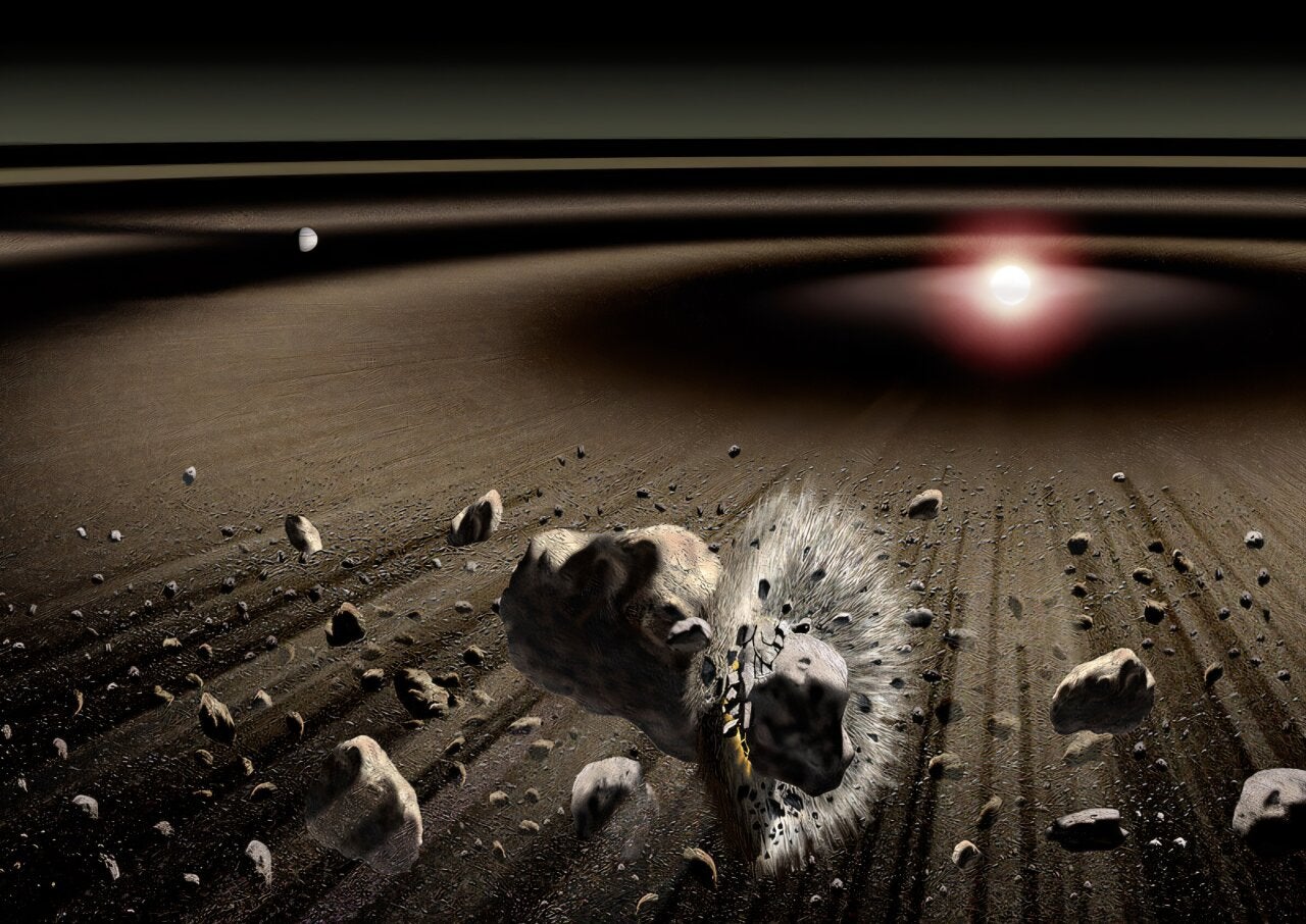 During the early stages of the solar system, planetesimal collisions played a crucial role in planet formation.