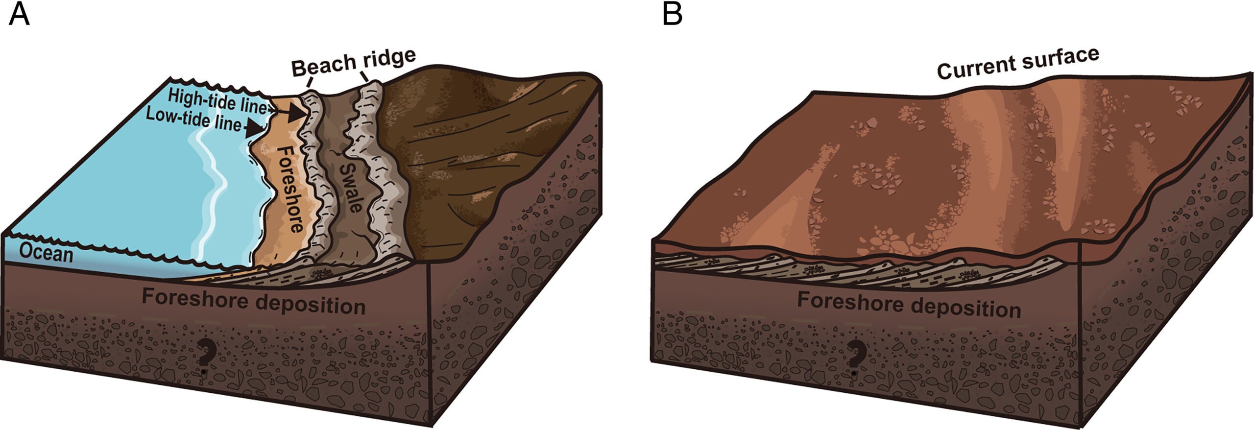 Schematic model of the formation process for tilted sedimentary terrain at the Zhurong landing Site.