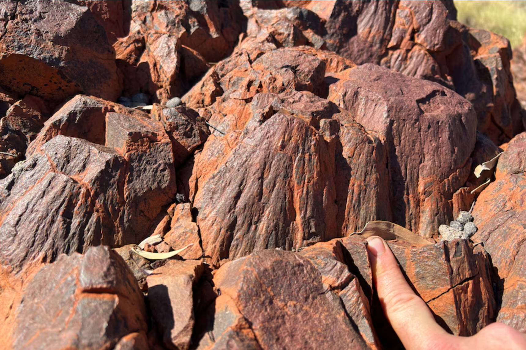 Field photographs of rocks on the flanks on the North Pole Dome. 