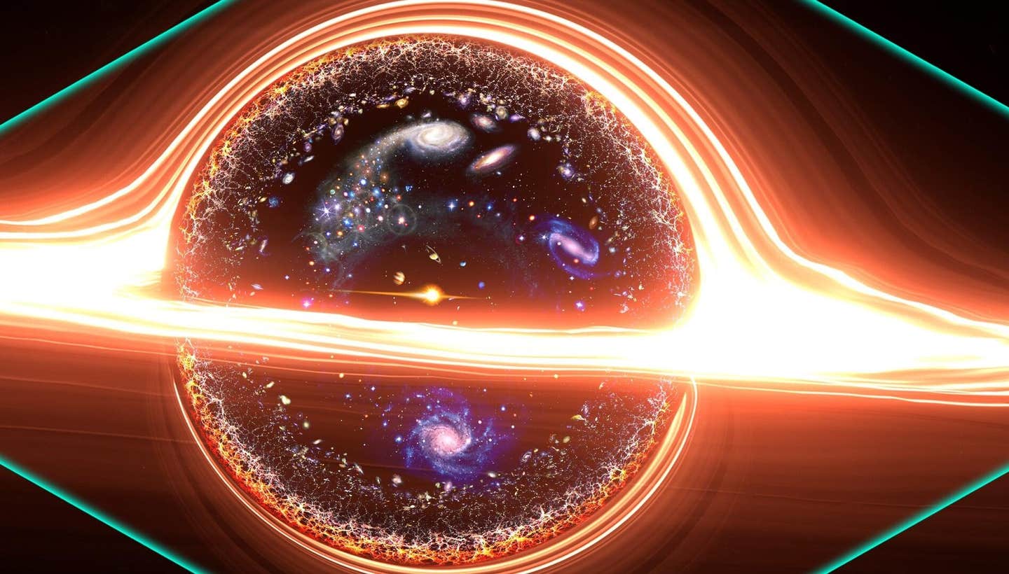 A bold theory known as black hole cosmology, proposes that our universe could exist inside a giant rotating black hole.