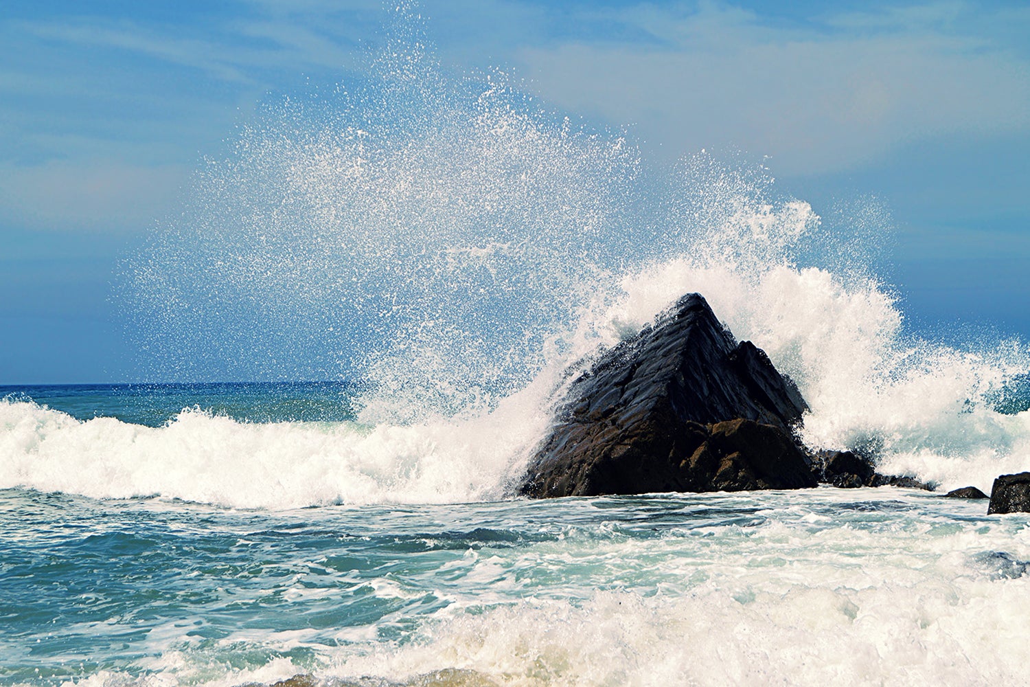 Water sprays from crashing waves and waterfalls were likely abundant on early Earth. 