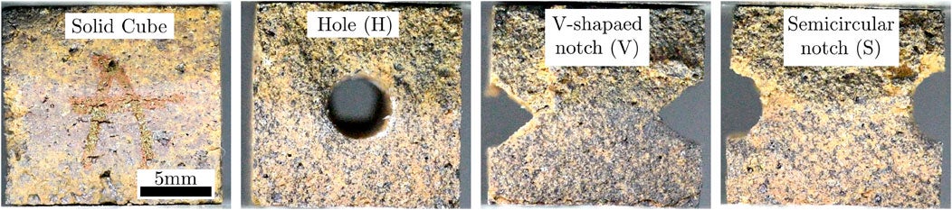 Illustration of the sintered solid and geometrically modified bricks (GMBs).