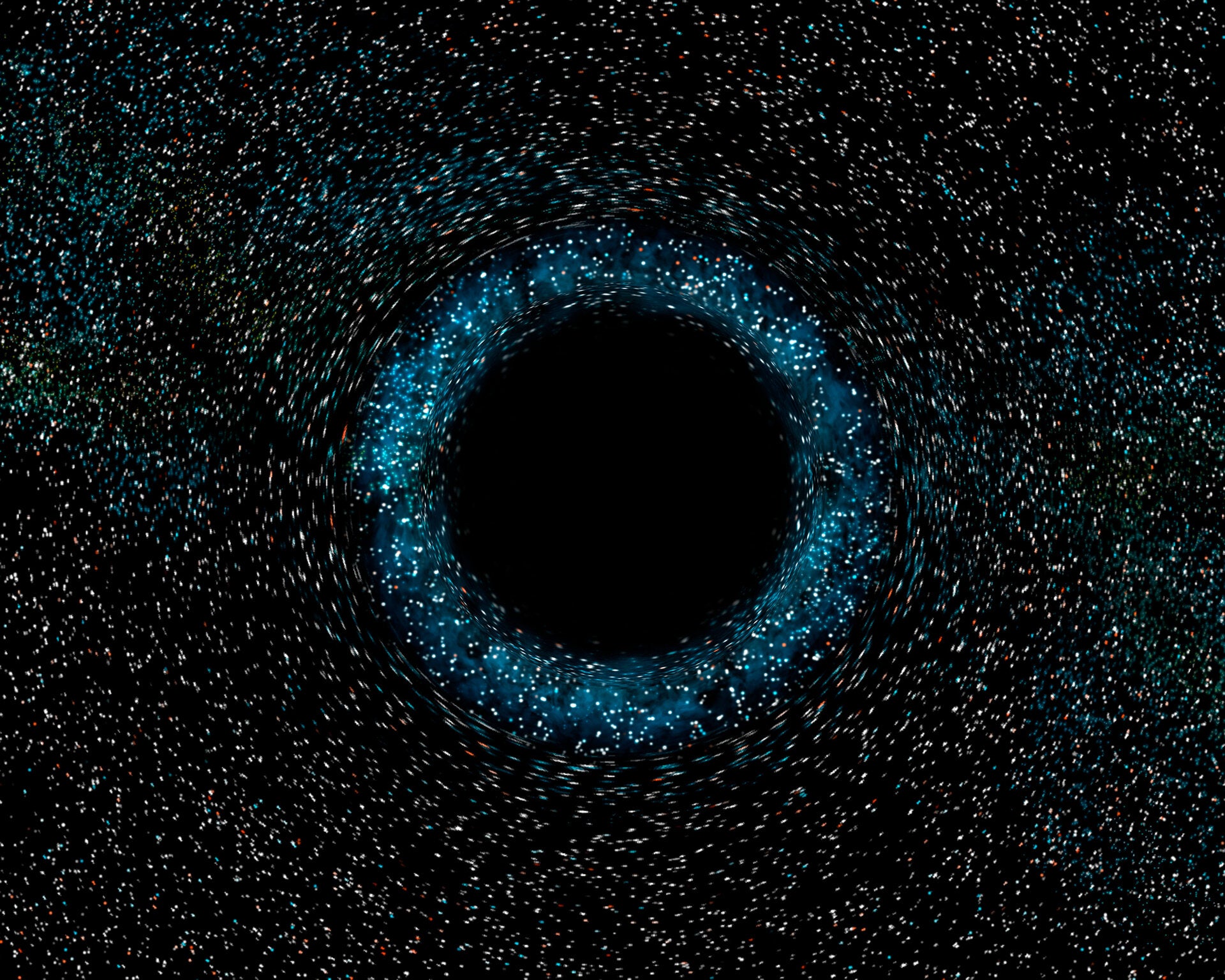 Artist's impression of a stellar-mass black hole.