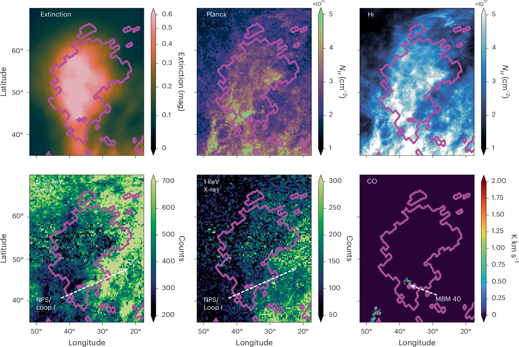 The Eos cloud seen in tracers other than H2 fluorescence.