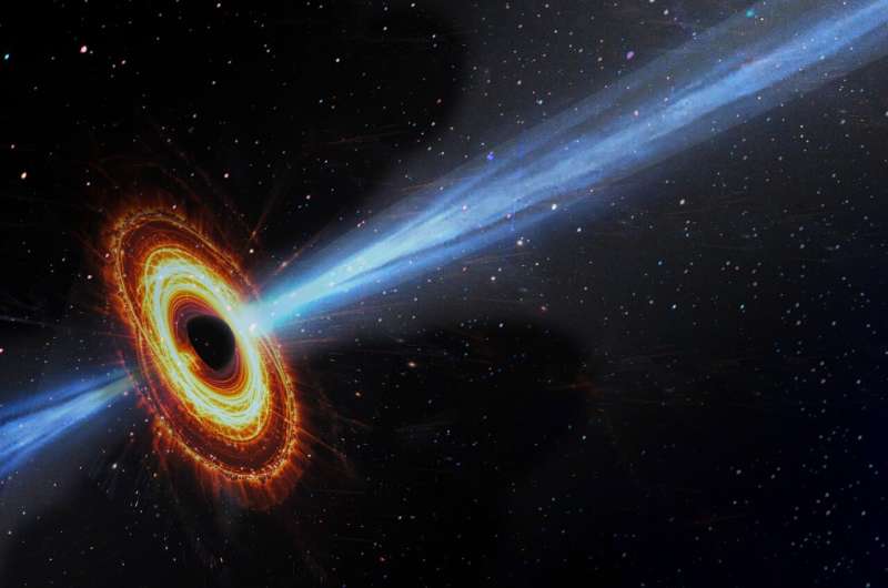 Artist’s impression of an active galactic nucleus.