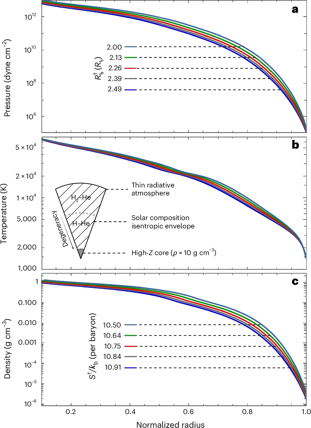 Hydrostatic models of Jupiter’s interior structure at the time of nebular dissipation.
