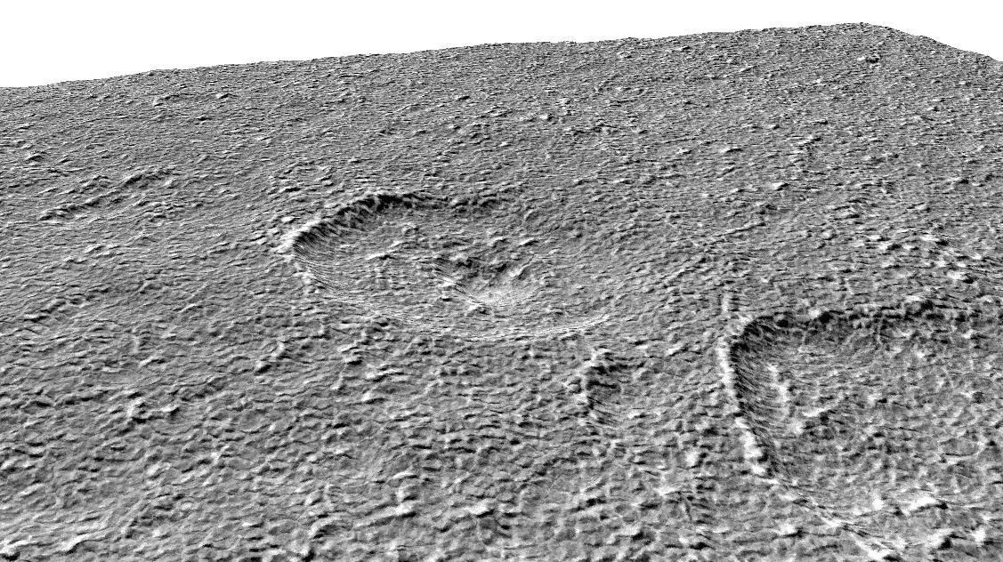 This crater on Mars’ surface has been reshaped over time as underground ice turned directly into vapor, a process called sublimation. The softened edges, especially on the sun-facing slope, are strong evidence of ice just below the surface, according to Erica Luzzi, a planetary geologist and Ole Miss postdoctoral researcher.