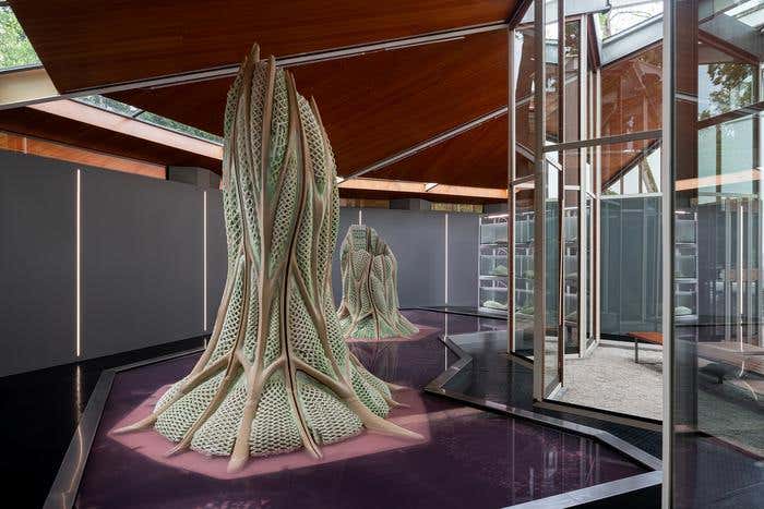 Picoplanktonics shows large-format objects made of photosynthetic structures.