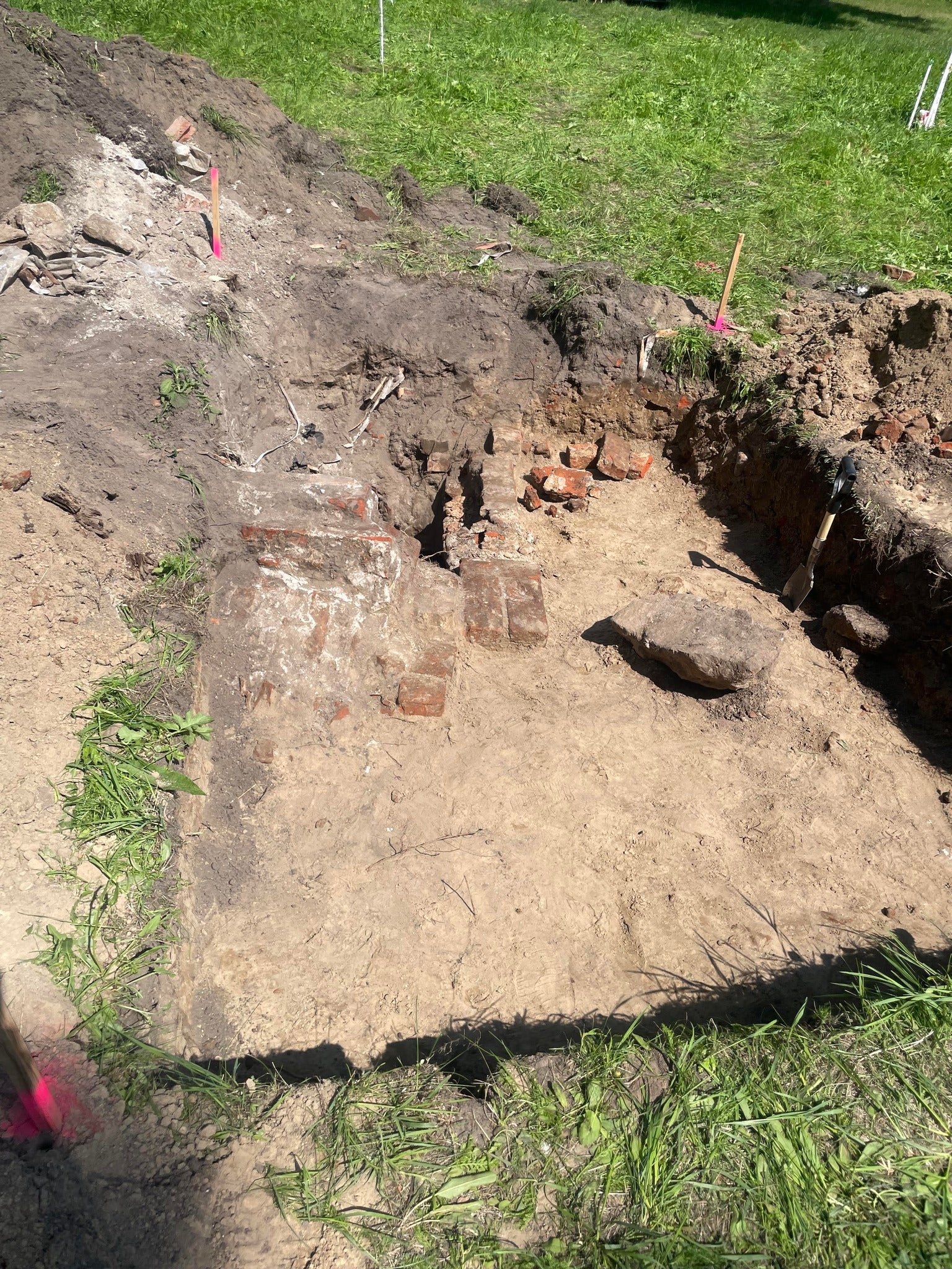 Dig location on the grounds of Frombork Castle.