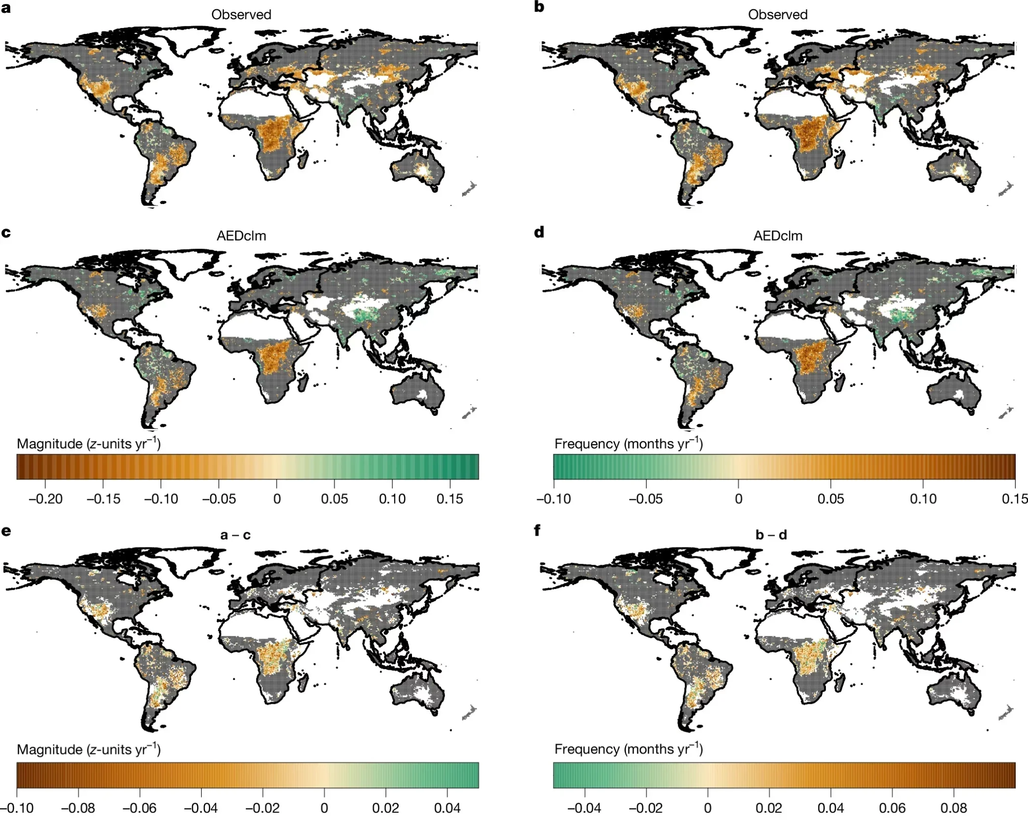 Trends in drought magnitude and frequency for 6-month SPEI during 1981–2022.